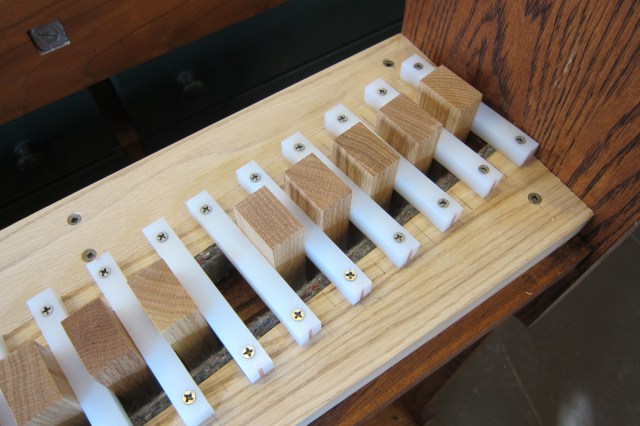 Pedal guides (before felt was added)